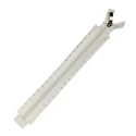 30 cm zip in cream faux leather, ideal for bags and clutches - MA142 Mas
