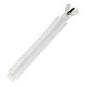 30 cm zip in white faux leather, ideal for bags and clutches - MA142 Mas