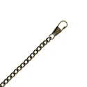 Handles for bags, flattened metal chain nickel-free, bronze brass colour - MA161 Mas