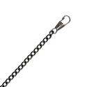 Handles for bags, flattened metal chain nickel-free, black gunmetal grey colour - MA161 Mas