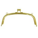 Chiusura per borsa clic clac ovale in metallo colore oro con tondini - MA162 M.A.S.