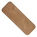 Rectangular beige genuine leather bases with feet for bags - 28 cm x 10 cm - MA136 Mas