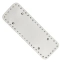 Rectangular genuine leather bases in white with feet for bags - 28cm x 10cm - MA136 Mas