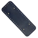 Fondi rettangolari in eco pelle colore blu con piedini per borsa - 28cm x 10cm - MA136 Mas