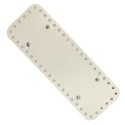 Rectangular cream-coloured genuine leather bases with feet for bags - 28cm x 10cm - MA136 Mas
