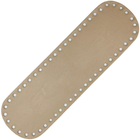 Oval faux leather bag bottom 31cm x 10cm with holes