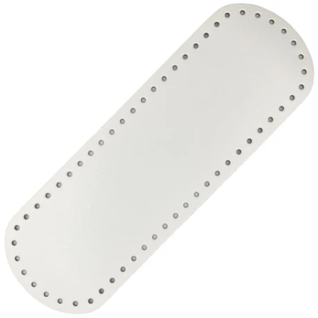 Oval faux leather bag bottom 31cm x 10cm with holes