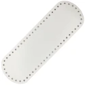 Oval faux leather bag bottom 31cm x 10cm with holes
