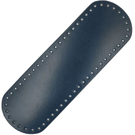 Oval faux leather bag bottom 31cm x 10cm with holes