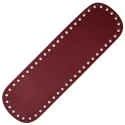 Oval faux leather bag bottom 31cm x 10cm with holes