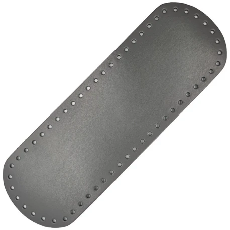 Oval faux leather bag bottom 31cm x 10cm with holes