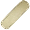 Oval faux leather bag bottom 31cm x 10cm with holes