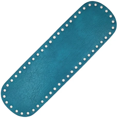 Oval faux leather bag bottom 31cm x 10cm with holes