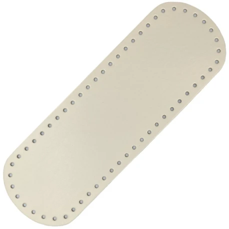 Oval faux leather bag bottom 31cm x 10cm with holes