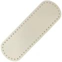 Oval faux leather bag bottom 31cm x 10cm with holes