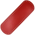 Oval faux leather bag bottom 31cm x 10cm with holes