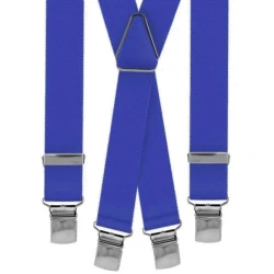 Bretelle straccali da Uomo - bluette blu nazionale 25 mm - lunghezza 120 cm