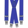 Bretelle straccali da Uomo - bluette blu nazionale 25 mm - lunghezza 120 cm