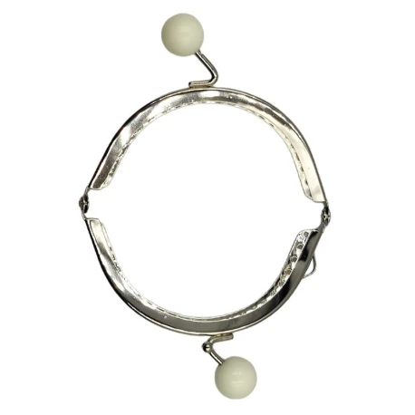 Chiusura per borsellino clic clac ball in metallo con palline colorate nero