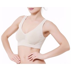 Brassiere Top spalla larga imbottito senza ferretto colore bianco - 140 Bellissima Intimo by FAP 2