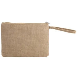Pochette in Juta multiuso con chiusura lampo