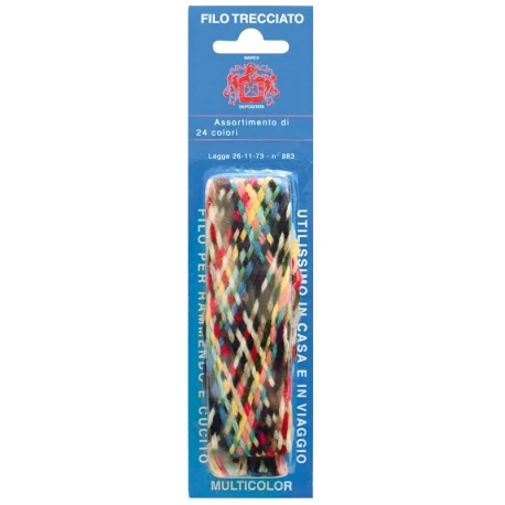 Multicoloured wool braid for darning - 24 colours