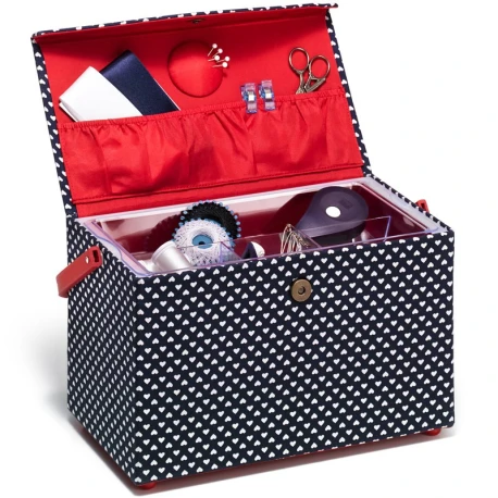 Compact, space-saving rectangular sewing basket - 612645Prym