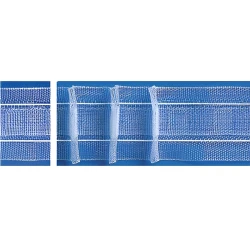 Riloga arricciatende Ondatex 40mm trasparente con 1 tasca e 2 cordini - Filmar
