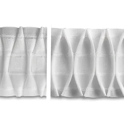 Rombotex 80mm pleating tape with 2 pockets and 4 cords