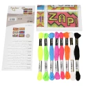 Anchor Neon fluorescent embroidery thread set of 8 skeins for modern cross-stitch