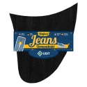 Heat-adhesive denim crotch patch for jeans repair