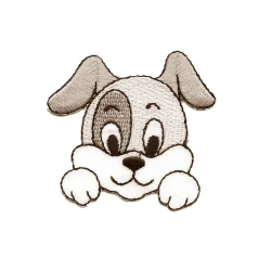 Doggy friend embroidered patch for kids clothing repair