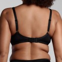 Wireless microfibre bra with floral lace and padded straps