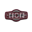 Non Stop Embroidered burgundy thermoadhesive patch
