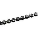 Strass crystal chain border set in black plastic core - K481Benox