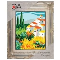 Tuscan hills landscape half-stitch kit - complete set with needle and threads - 3383K Collection D'Art!