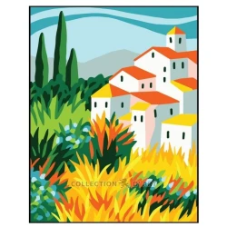 Kit Mezzopunto paesaggio colline toscane - set completo di ago e fili - 3383K Collection D'Art! 2