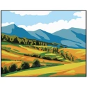 Kit Mezzopunto paesaggio vallata di montagna - set completo di ago e fili - 3381K Collection D'Art