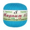 Filato per uncinetto Magnum Titan Wool 100% Cotone egiziano Makò Turchese