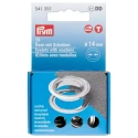 Occhielli decorativi da 14mm di diametro con rondelle argento - 541391 Prym