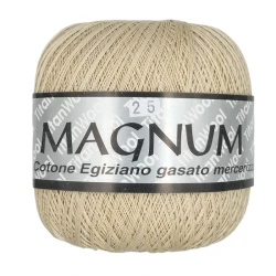 Crochet yarn N°25 Beige Ecru Magnum Titan Wool 100% Egyptian Cotton Makò