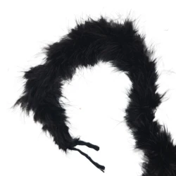 Boa di Marabou con piuma media in colore nero 100% Naturale alta qualità - Mas