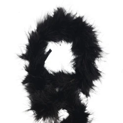 Marabou boa with medium-length black feathers, 100% natural, high quality - Mas 2