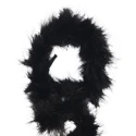 Marabou boa with medium-length black feathers, 100% natural, high quality - Mas