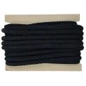 Braided Cotton Cord Ø 12 mm for making handles and shoulder straps for bags - colour black