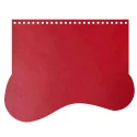Patella burgundy red faux leather wave-shaped bag 23 x 18 cm
