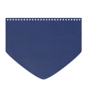 Patella bag shape with triangular tip in blue faux leather 22 x 18 cm