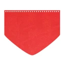 Patella bag shape with triangular tip in red faux leather 22 x 18 cm