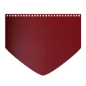 Patella bag shape with triangular tip in burgundy red faux leather 22 x 18 cm