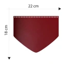 Patella bag shape with triangular tip in burgundy red faux leather 22 x 18 cm
